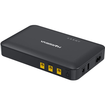 Источник бесперебойного питания для роутера Marsriva KP1Plus DC UPS 240VAC 4хDC+USB OUT 2x5V 9V 2x12V1.5A 18W 16000Ah Li-Pol Black