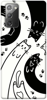 TPU чохол Demsky Черно-белые коты для Samsung Galaxy Note 20
