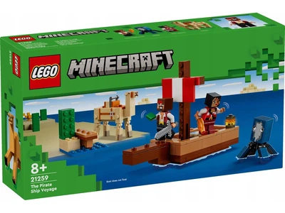 Конструктор LEGO Minecraft Подорож на піратському кораблі 166 деталей (21259)