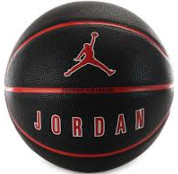 М'яч баскетбольний Nike JORDAN ULTIMATE 2.0 8P DEFLATED BLACK/FIRE RED/WHITE/FIRE RED size 7