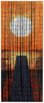 Шторка Maximex Захід сонця Бамбукова Оранжева 90 x 200 см