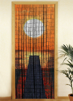 Шторка Maximex Захід сонця Бамбукова Оранжева 90 x 200 см