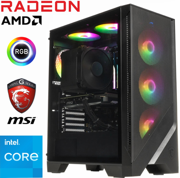 Игровой Компьютер MSI - Intel Core i5-14600KF / Radeon RX 6800 16ГБ / 32ГБ DDR5 / SSD 1TБ M.2 PCIe + Wi-Fi 6.0