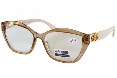 Фотохромні жіночі окуляри для корекції зору (хамелеон коричневий) +3.5 FM442