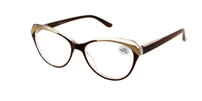 Готовые женские очки для коррекции зрения коричневый Vesta плюс и минус +4.5 18520