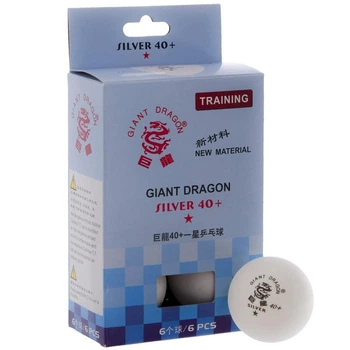Набор мячей для настольного тенниса GIANT DRAGON SILVER 40+1 MT-6562 6 шт белый