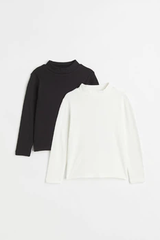 Набор водолазок со стойкой белая и черная H&M 92см (400097795)
