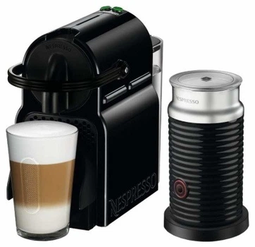 Кофеварка Nespresso Inissia Black + капучинатор Aeroccino 3