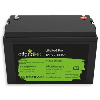 Аккумулятор Offgridtec LiFePO4 12,8V 100Ah (100А) BMS 1280Wh (Германия)