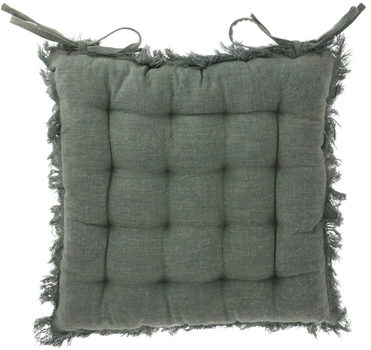 Poduszka na krzesło Home Styling Collection Slim pikowana bawełna khaki 40 x 40 cm (5902973439274)