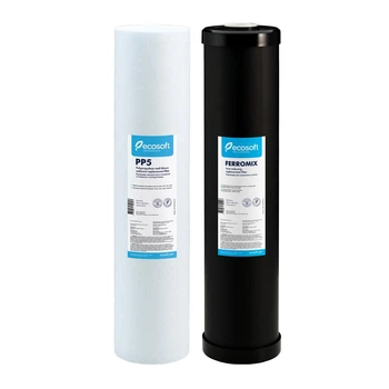 Комплект картриджів Ecosoft BB20, поліпропілен+знезалізнення (Big Blue 20)