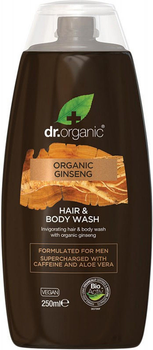 Żel pod prysznic dla mężczyzn Dr. Organic Ginseng odświeżający 250 ml (5060391846422)