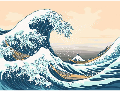 Картина по номерах Ravensburger CreArt The Great Wave 40 x 30 см (4005556236909)