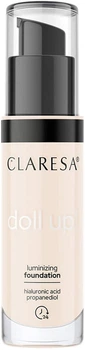 Тональний крем для обличчя Claresa освітлюючий Doll Up! тон 02 Light 34 г (5903819812596)