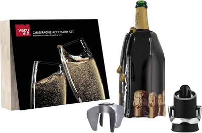 Подарочный набор аксессуаров для игристого вина Vacu Vin Champagne Accessory Set 3 шт (8714793388994)