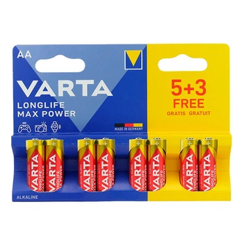 Батарейка щелочная Varta Longlife Max Power 4706 101 428, AA/(HR6), блистер 8шт