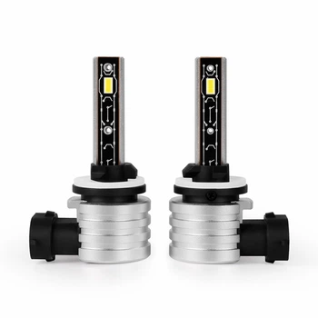 Светодиодные автолампы H27 Carlamp Crystal Vision миниатюрные лампы совместимые на 99% с вашим авто 5000Lm 6000K (CVH27)
