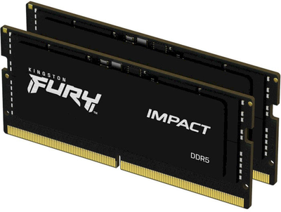 RAM Kingston Fury SODIMM DDR5-6000 32768MB PC5-48000 (Kit of 2x16384MB) Impact Black (KF560S38IBK2-32)