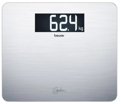 Весы напольные Beurer GS 405 Signature Line нержавеющая сталь / стекло / нагрузка до 200кг 3хААА в комплекте Серый (GS_405)