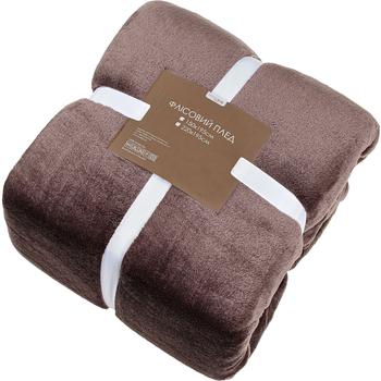 Плед-покрывало Home Line флис шоколад евро 195x220 см для дивана (183201 HL)