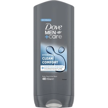 Гель для душа Dove Men+Care Чистота и комфорт 400 мл (8717644683149/8720181313448)