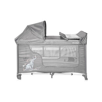 Дитячий манеж Bertoni/Lorelli MOONLIGHT 2L R grey fun