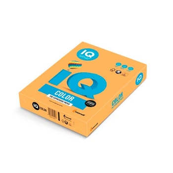 Бумага цветная IQ Color A4 80 г/м2 500 листов Неоновая оранжевая (NEOOR/A4/80/IQ)