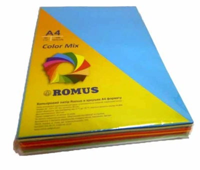 Бумага цветная Romus A4 80 г/м2 245 листов 7 цветов Mix Color (R51048)