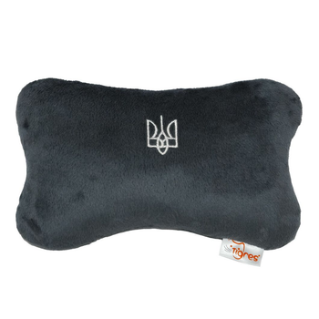 Подушка-підголівник Tigres Тризуб сірий 24х15 см (ПД-0469) 482-025-110-062-7
