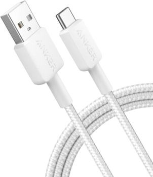 Кабель Anker 322 USB-A to USB-C - 1.8 м Nylon White (A81H6H21)