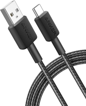 Kabel Anker 322 USB-A to USB-C - 0.9 m Nylon Black (A81H5G11)