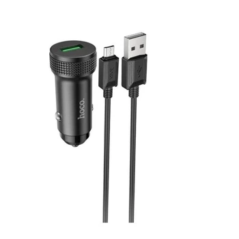 Автомобильное зарядное устройство 18W HOCO Z49A USB кабель мicroUSB