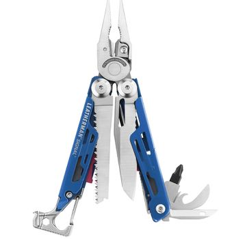 Мультитул Leatherman Signal 19 Інструментів з Чохлом (832741) Синьо-Сріблястий