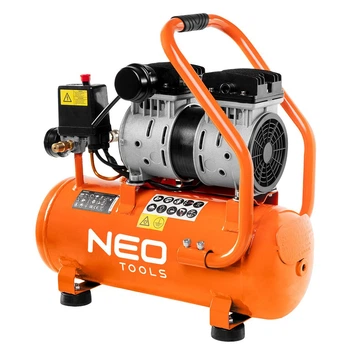 Компресор повітряний Neo Tools, безолійний, 500Вт, 12л, 95л/хв, 8бар, 2-х поршневий, IP20