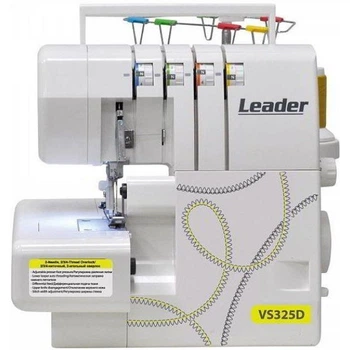 LEADER Оверлок LEADER VS325D, 100Вт, 10 оп., (4, 3, 2-х ниткові шви), білий