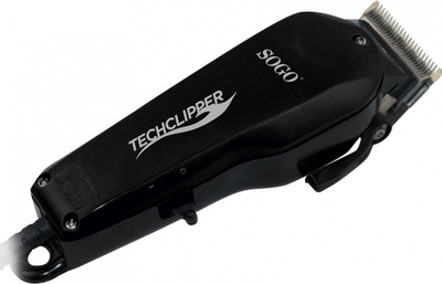 Машинка для стрижки Sogo ss-3525, Black, 12w, питание от сети, 4 насадки, к комплекту щеточка для чистки, расческа, ножницы, масло