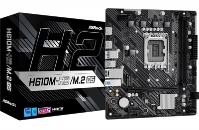 Материнская плата ASRock h610m-h2/m.2 d5 (s1700, Intel h610)