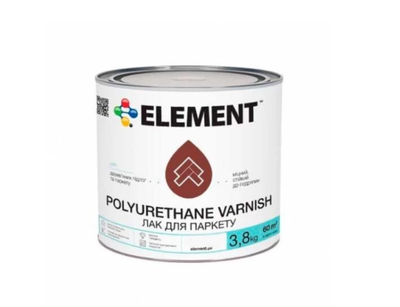 Лак паркетный полиуретановый ELEMENT Глянцевый 0,6 кг
