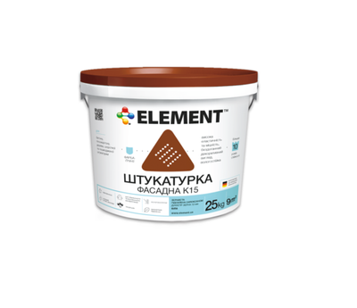 Штукатурка фасадная силиконовая ELEMENT K 15 Белая 25 кг