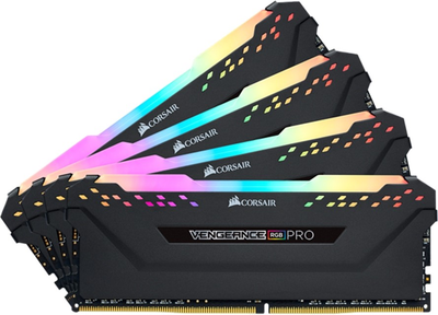 Pamięć RAM Corsair DDR4-3600 65536MB PC4-28800 (Kit of 4x16384) Vengeance RGB Pro Black (CMW64GX4M4D3600C18)
