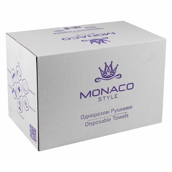 Рушники одноразові Monaco Style 40х70см (100шт. складені) гладкі