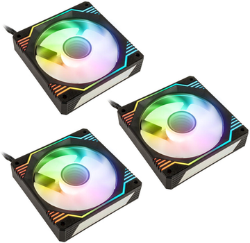 Набор вентиляторов Kolink Umbra X 120mm ARGB High Performance PWM Triple Pack Black/White (LUKL-009)