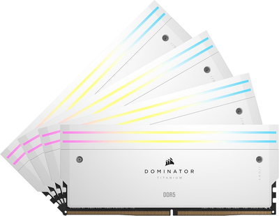 Оперативна пам'ять Corsair DDR5-6000 65536MB PC5-48000 (Kit of 4x16384) Dominator Titanium White (CMP64GX5M4B6000C36W)