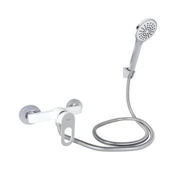 Смеситель для душа белый Lidz Latwa 010 с душевым гарнитуром LDLAT010WHI45426 White