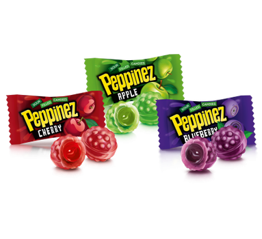 Карамельні цукерки Roshen Peppinez з фруктовою начинкою 300 грамів