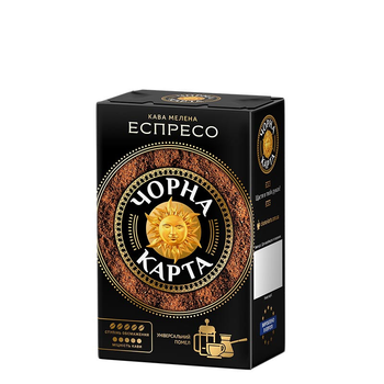 Кофе молотый Черная карта Эспрессо 225 г в вакуумной упаковке