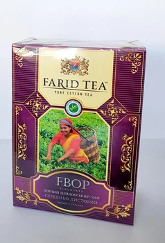 Цейлонский черный среднелистовой чай Farid Tea FBOP 100 грамм