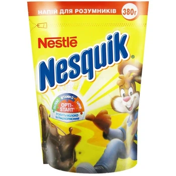 Какао-напиток Nesquik Opti Start 380 грамм мягкая упаковка