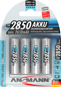 Аккумулятор Ansmann AA 4 X 2850 mAh NiMH 1.2V Premium (4013674352128)