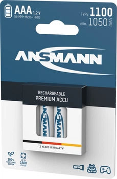 Аккумулятор Ansmann AAA 4 X 1100 mAh NiMH 1.2V Premium (4013674035236)